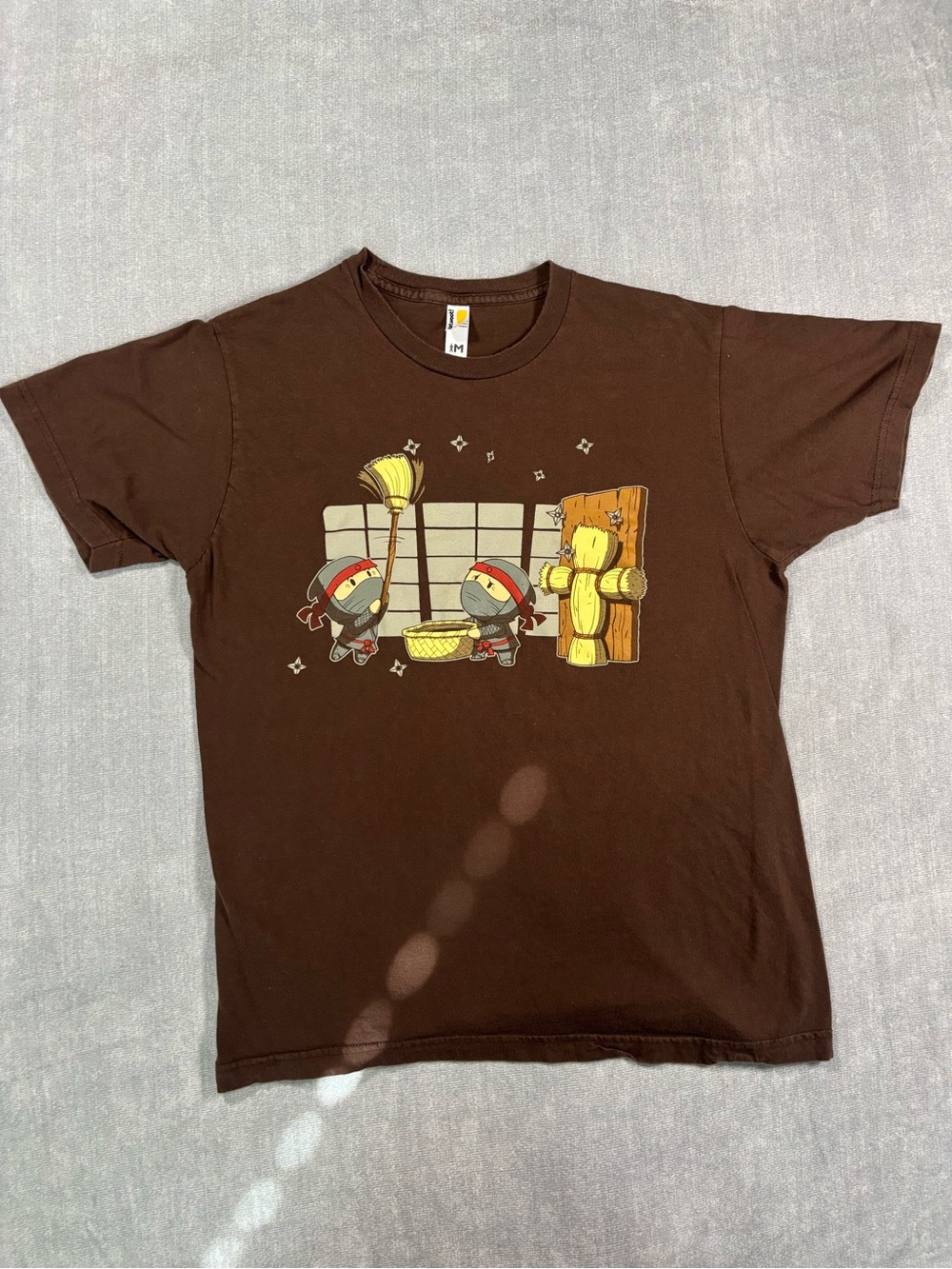 Y2K Brown ninja cleaning‎ shirt